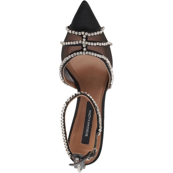 BCBGMAXAZRIA Women’s Navino Sparkle Mesh Pump Heel Black - Picture 4 of 9